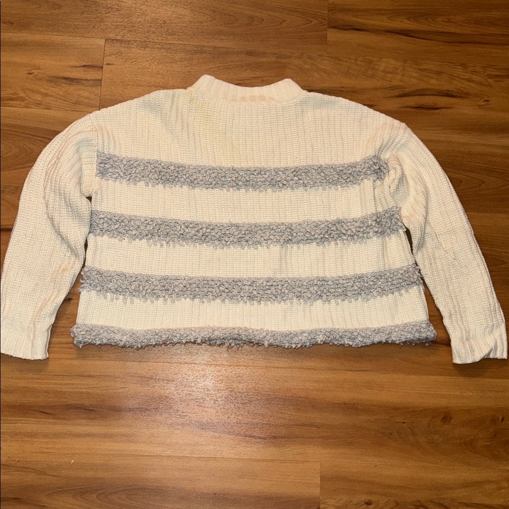 Lou & Grey Cream And Gray Knit Sweater - image 4